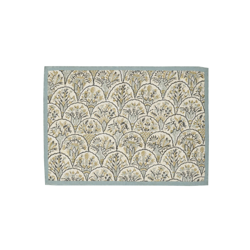 Earthy block print place mat
