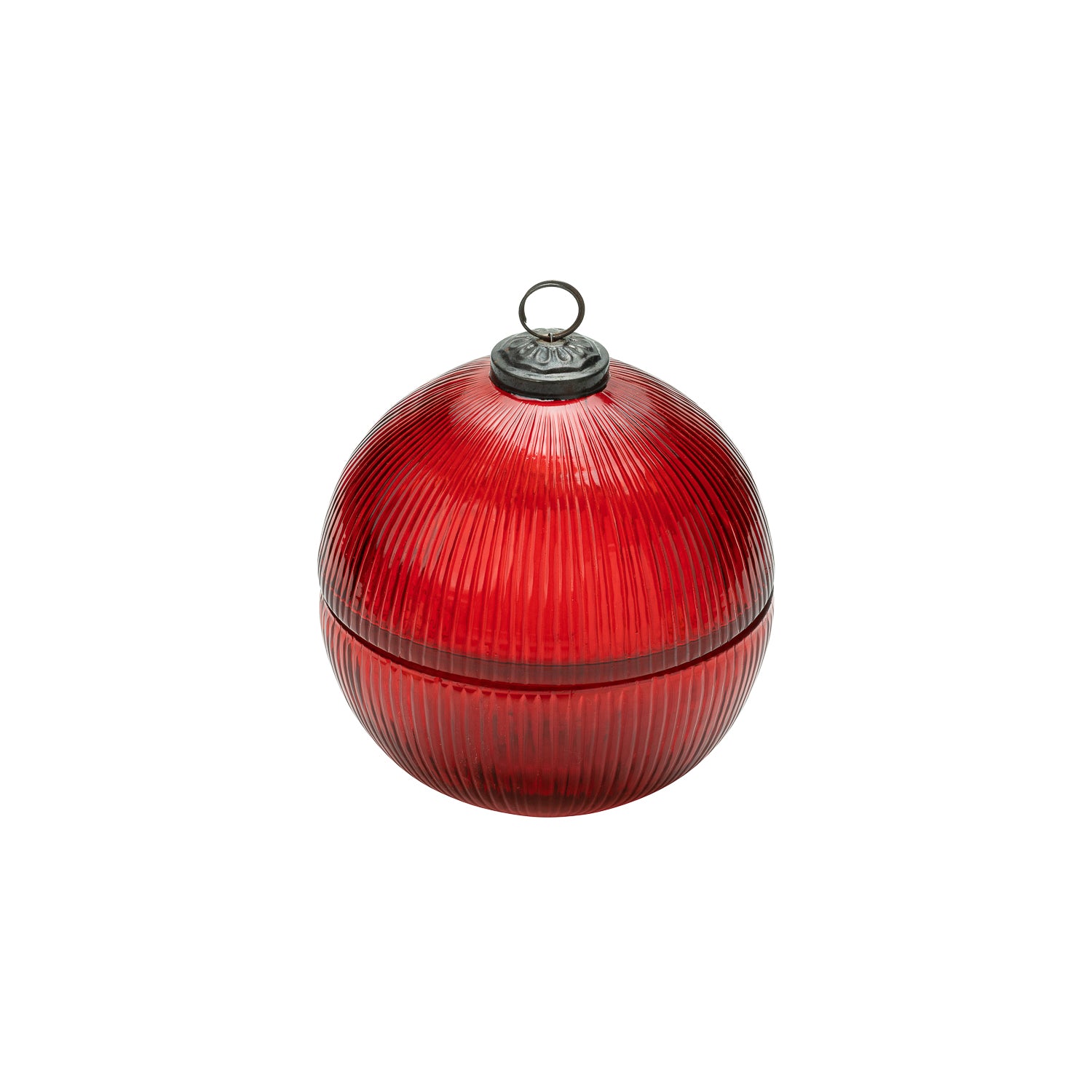 Dazzle Lid Candleholder Red