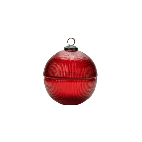 Dazzle Lid Candleholder Red