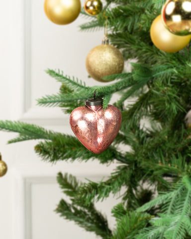 Cupid Heart Ornament Pink
