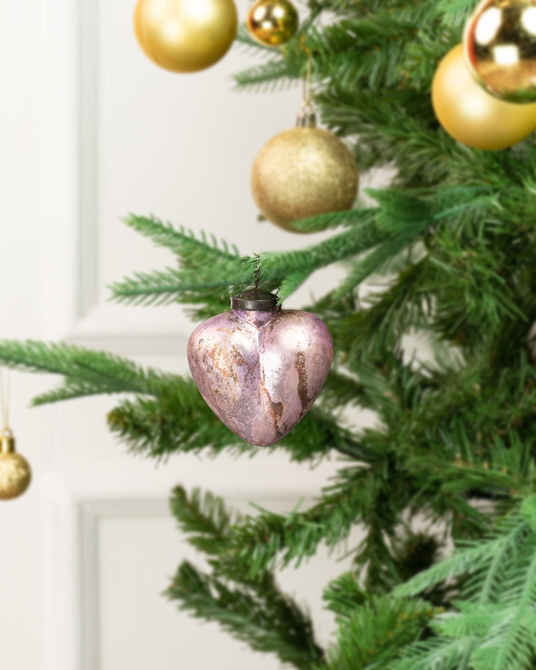 Cupid Heart Ornament Purple