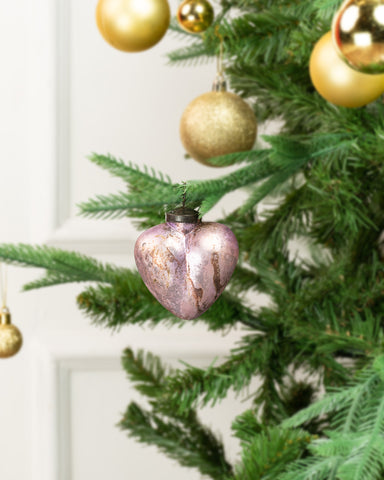 Cupid Heart Ornament Purple