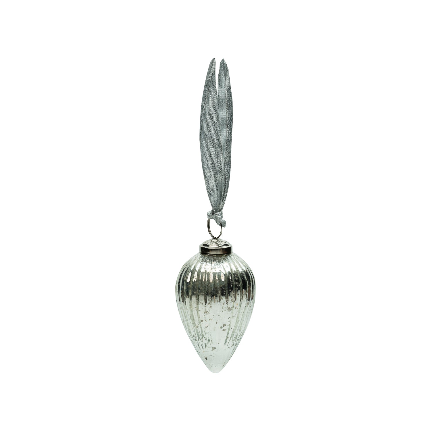 Cupid Cone Ornament Silver