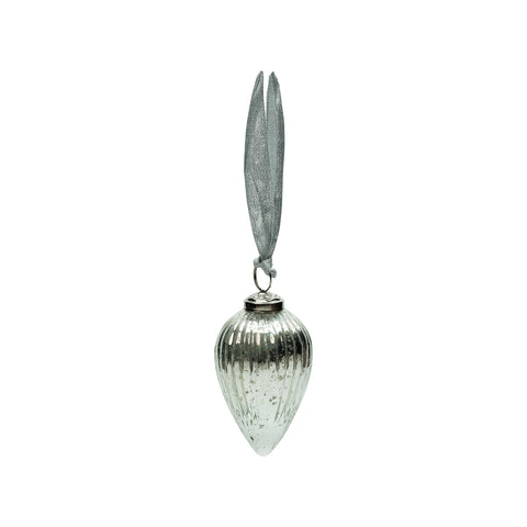 Cupid Cone Ornament Silver