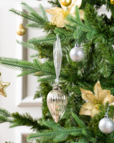 Cupid Cone Ornament Silver