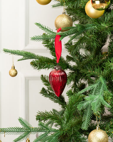 Cupid Cone Ornament Red