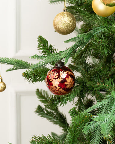 Snow Ball Ornament Red