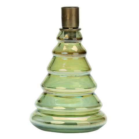 Tinsel Tree Candleholder Green A