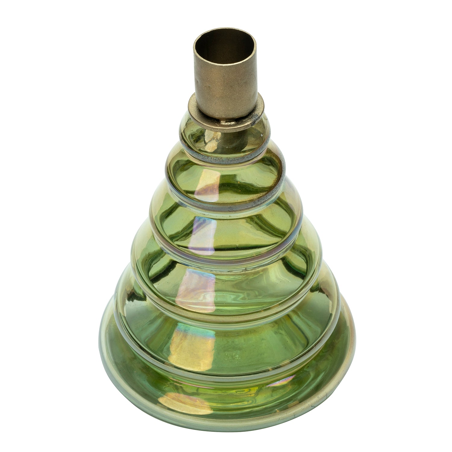 Tinsel Tree Candleholder Green A