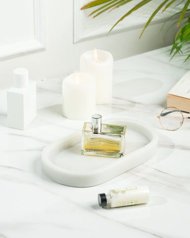 Aquila White Marble Tray 20% Off