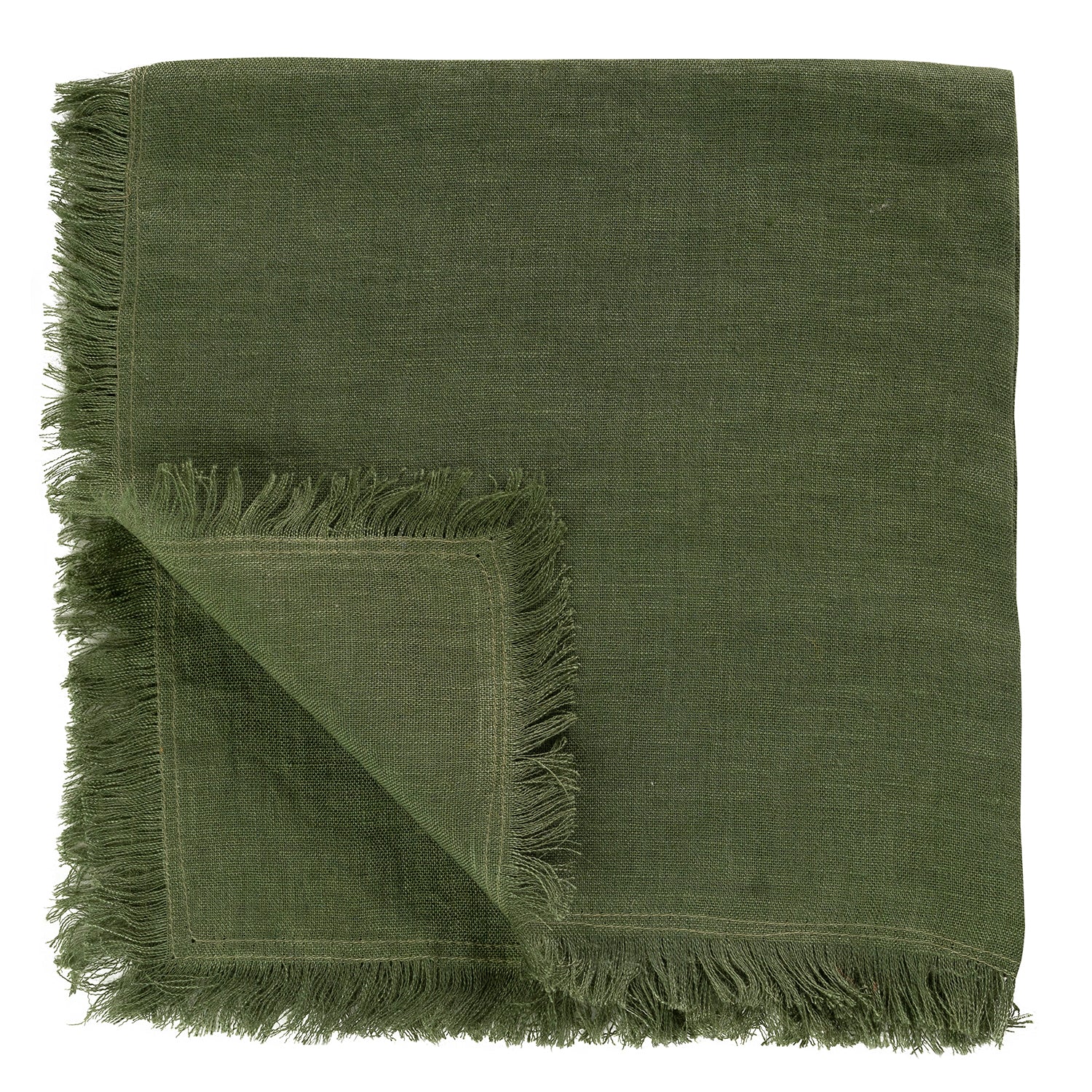 Nyla Fringed Napkin Green S/4