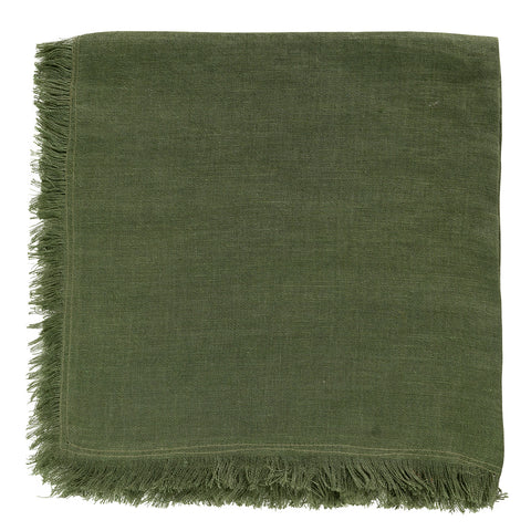 Nyla Fringed Napkin Green S/4
