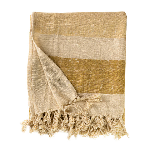 Carina Striped Throw Olive