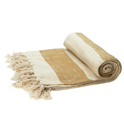 Carina Striped Throw Olive