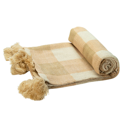 Carina Checkered Throw Mustard