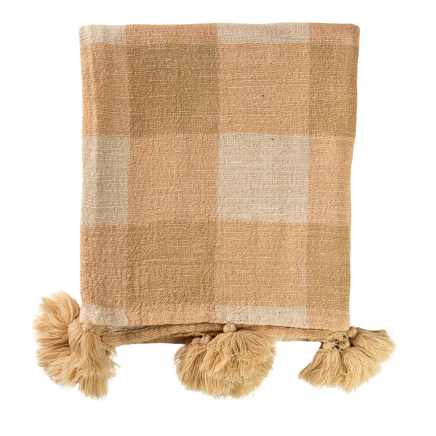 Carina Checkered Throw Mustard