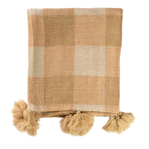 Carina Checkered Throw Mustard