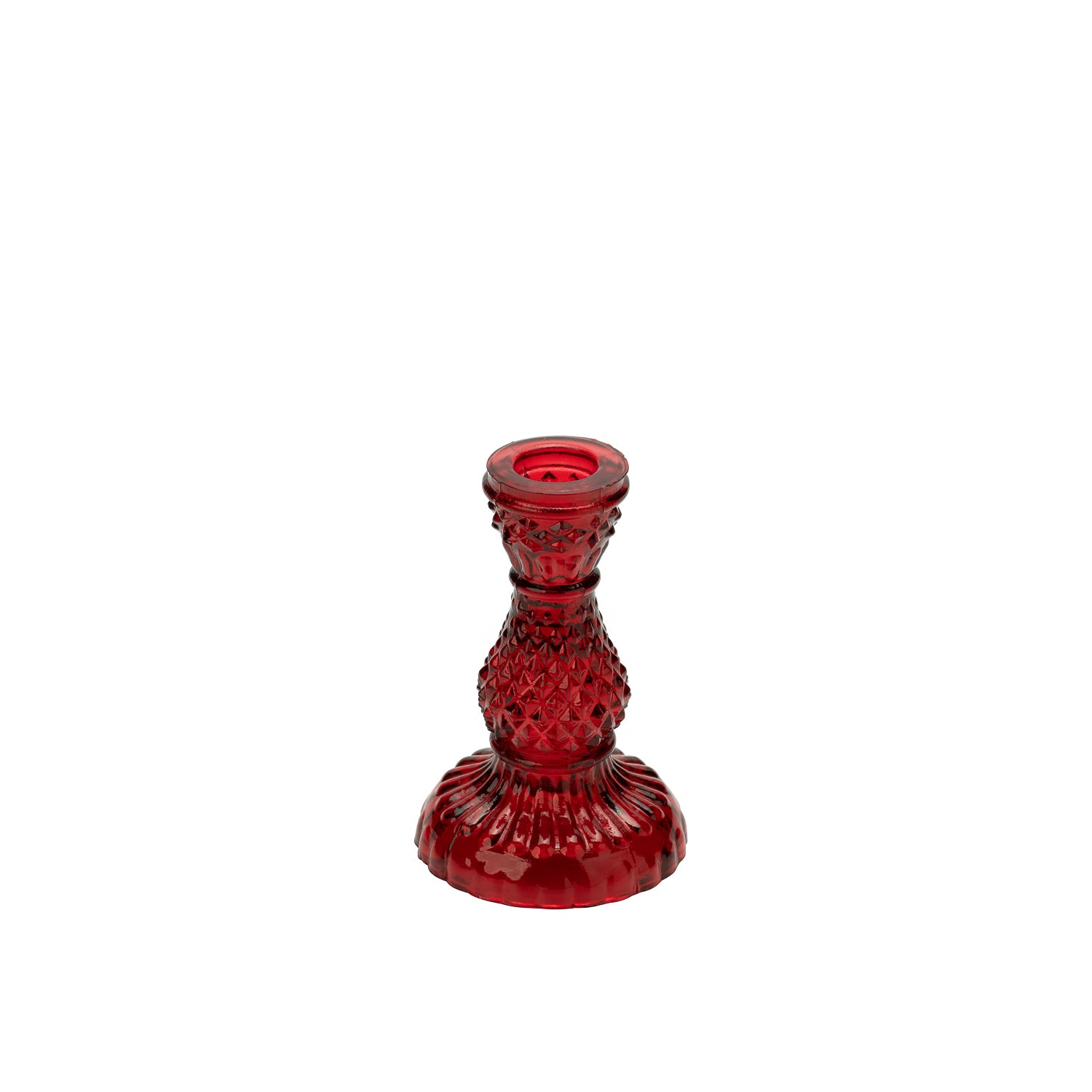Tinsel Candleholder Red S