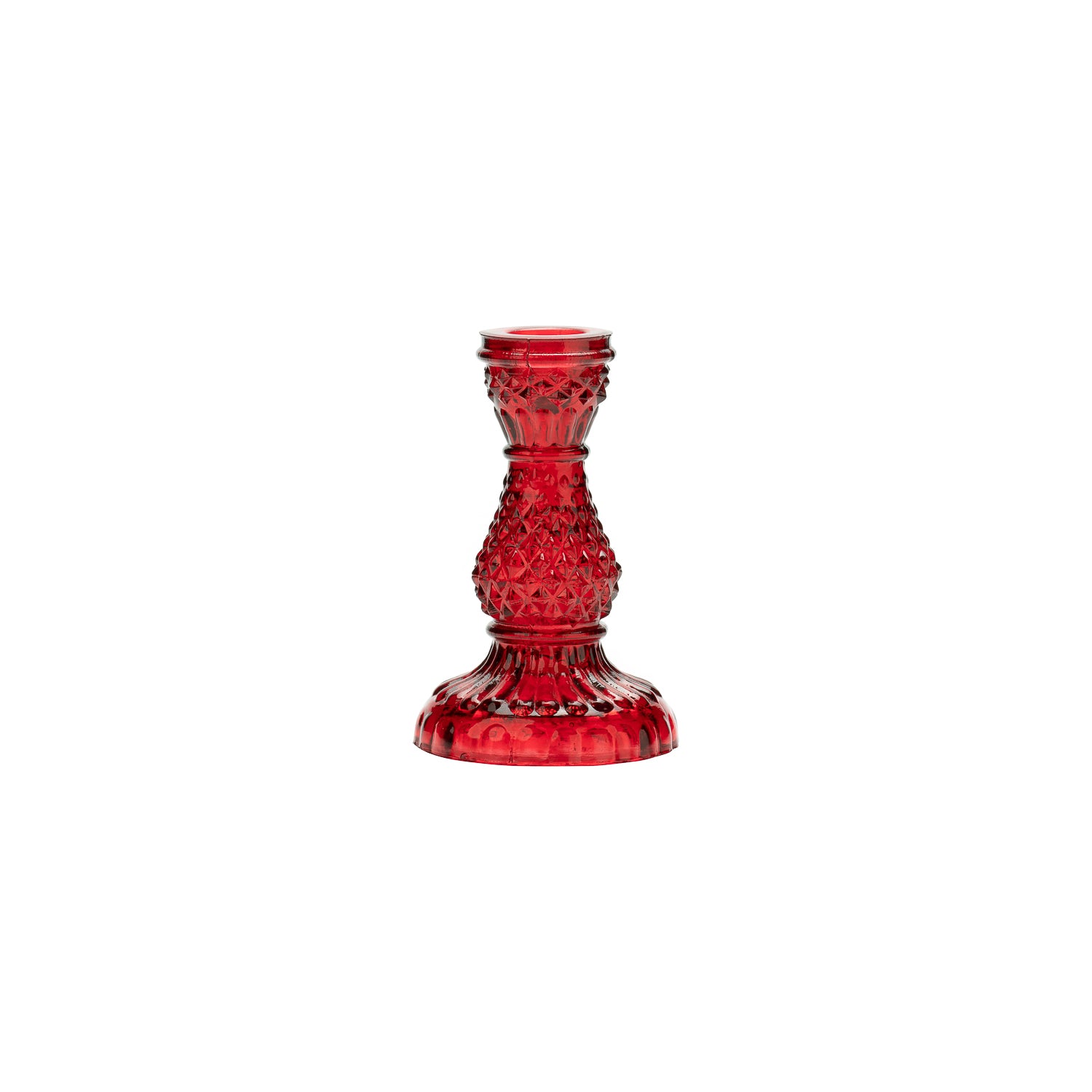 Tinsel Candleholder Red S
