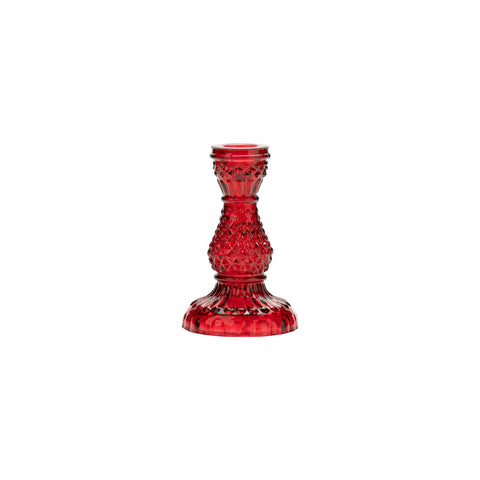 Tinsel Candleholder Red S