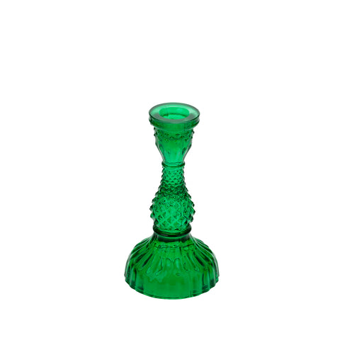Tinsel Candleholder Green L