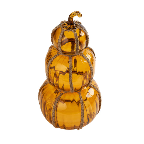 Ara 3 Stacked Glass Pumpkin