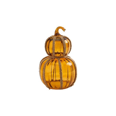 Ara 2 Stacked Glass Pumpkin