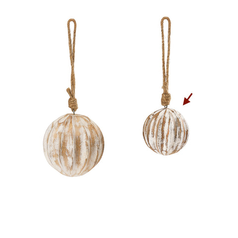 Cedar Fluted Wooden Ornament S