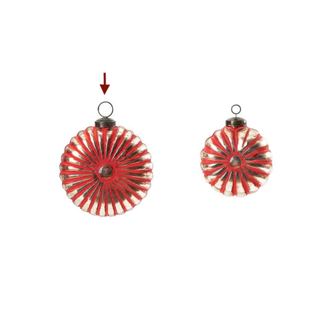Radiance Fluted Ornament Red L