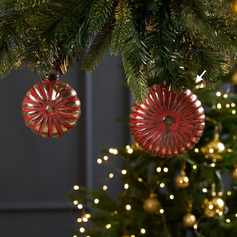 Radiance Fluted Ornament Red L
