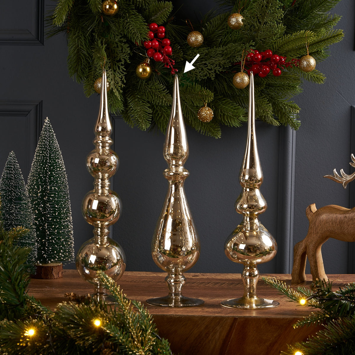 Tinsel Finial Silver A