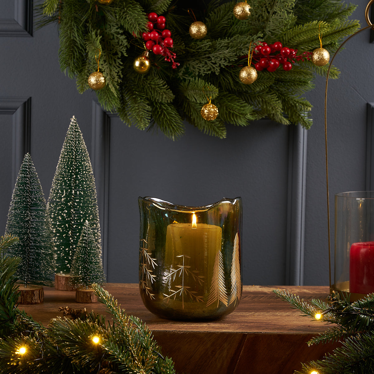 Tinsel Trees Candleholder L