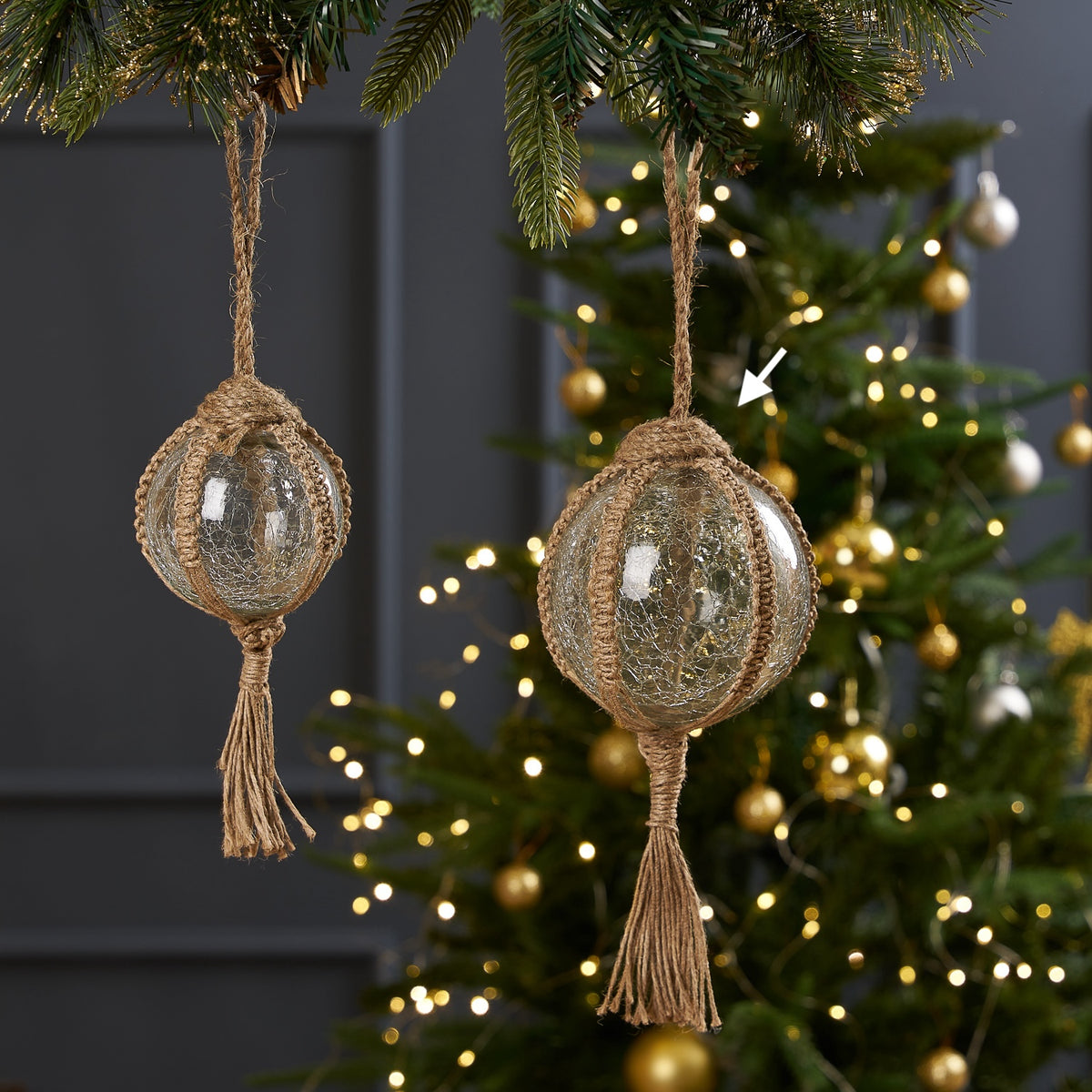 Indus Braided Ornament B Clear L