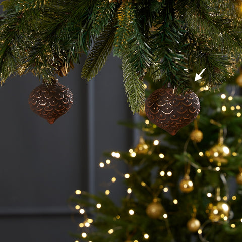 Mist Ribbed Ornament Copper L