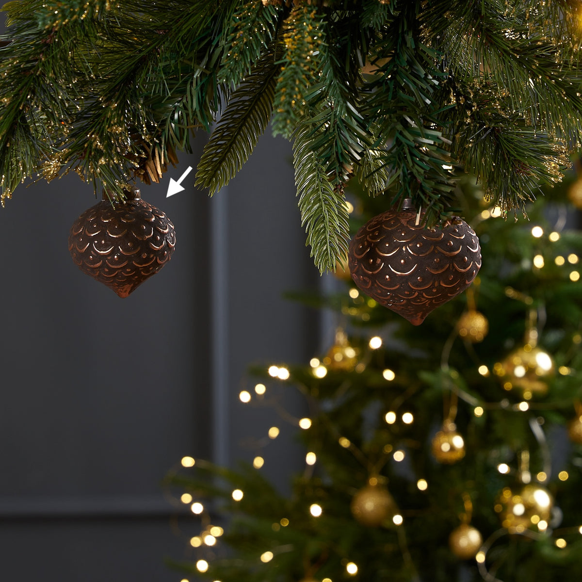 Mist Ribbed Ornament Copper S
