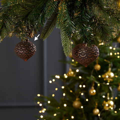 Mist Ribbed Ornament Copper S