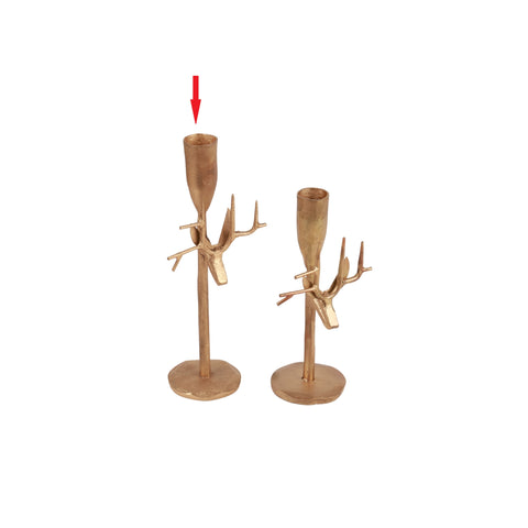 Aster Reindeer Candleholder Gold L