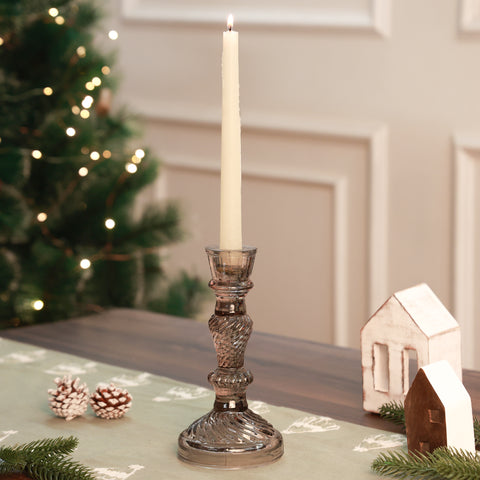 Mira Tall Candleholder Grey