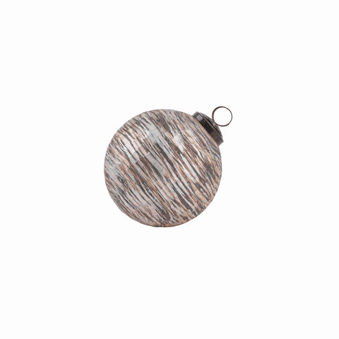 Mist Ribbed Ornament Grey S