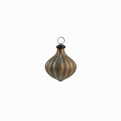 Russet Ribbed Belly Ornament Green