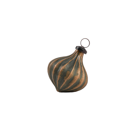 Russet Ribbed Belly Ornament Green