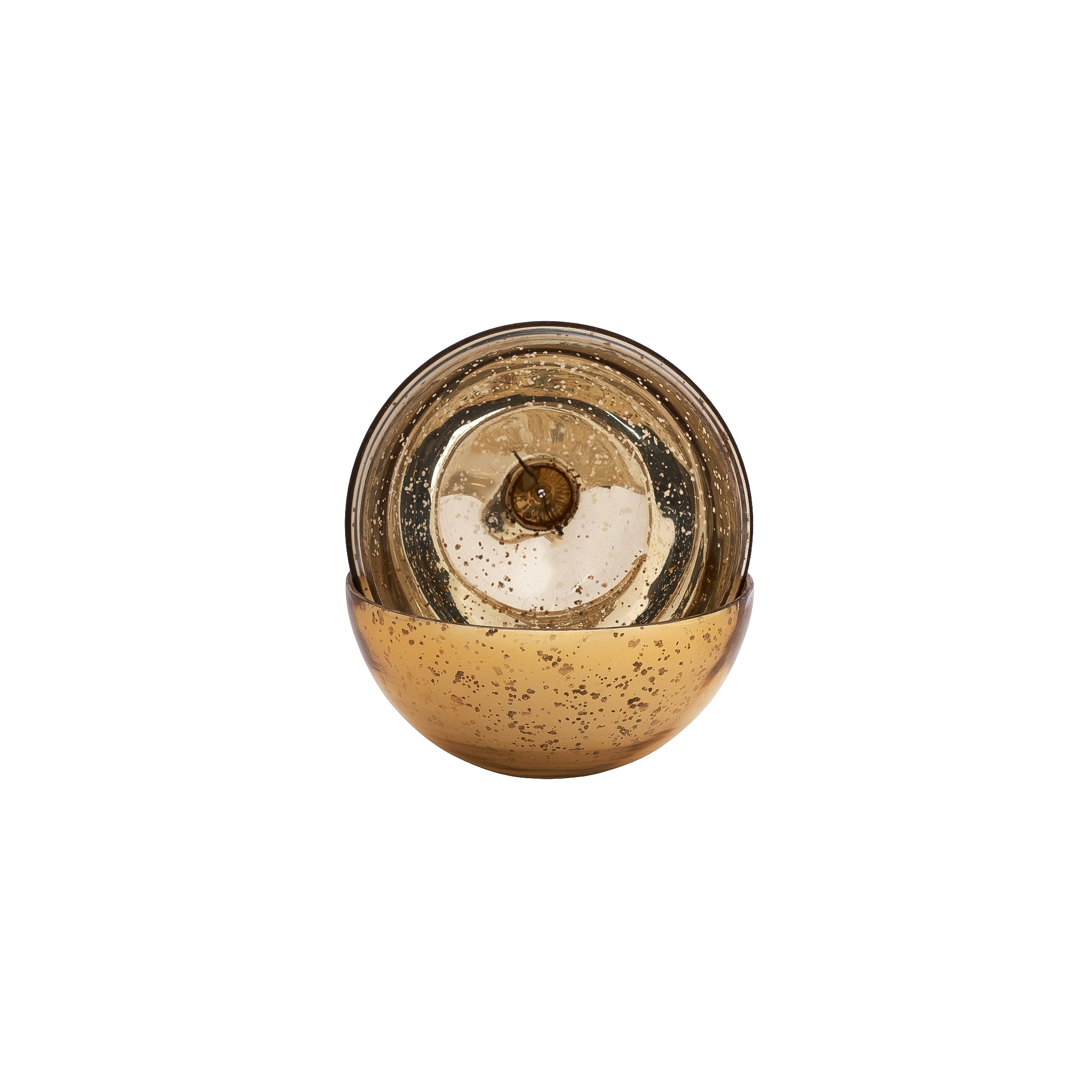 Dazzle Lid Candleholder Golden L