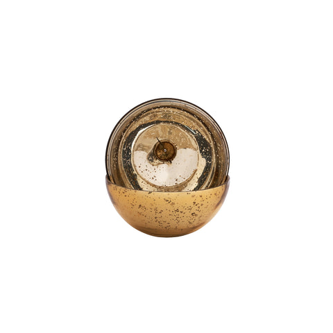 Dazzle Lid Candleholder Golden L