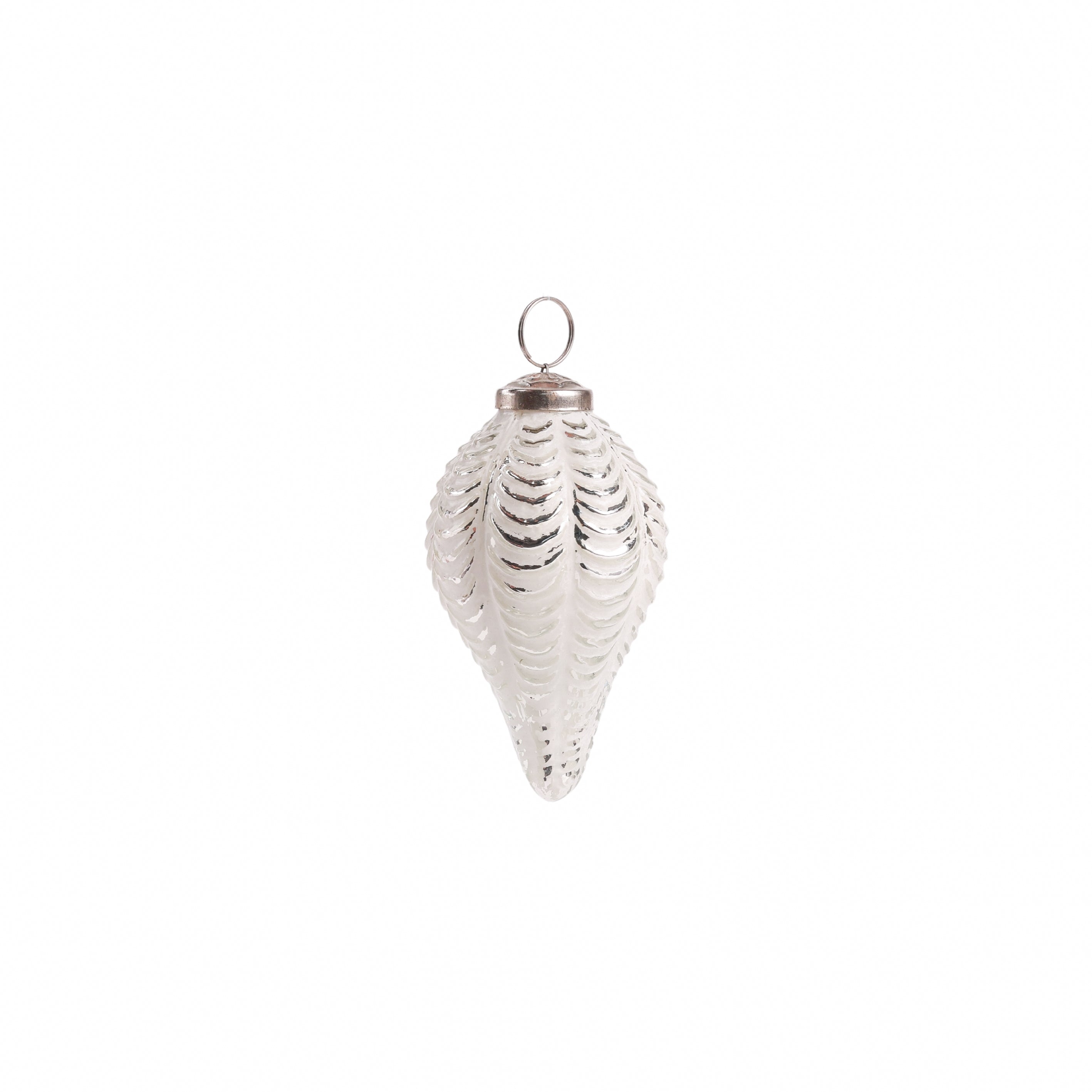 Sterling Pine Ornament White L