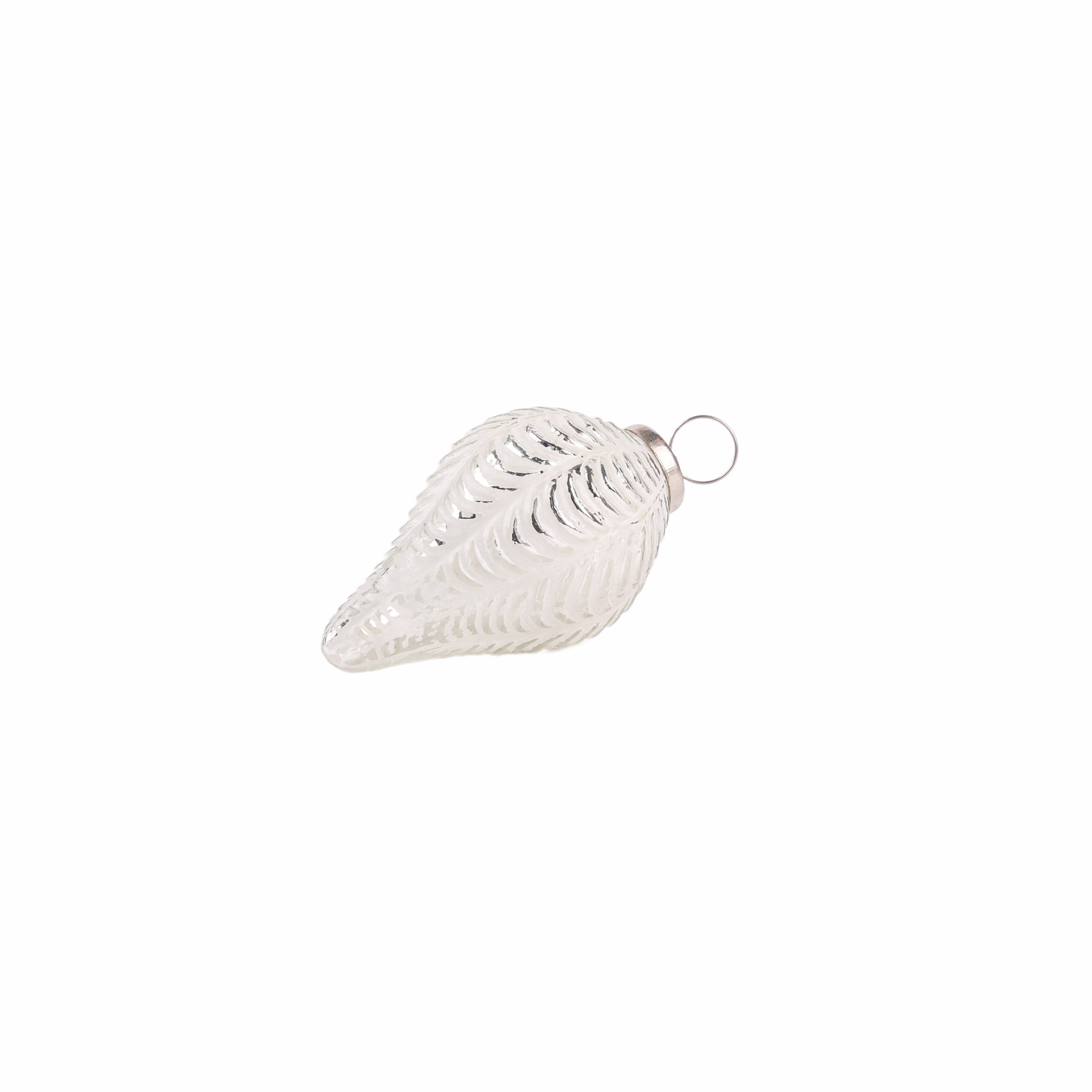 Sterling Pine Ornament White L