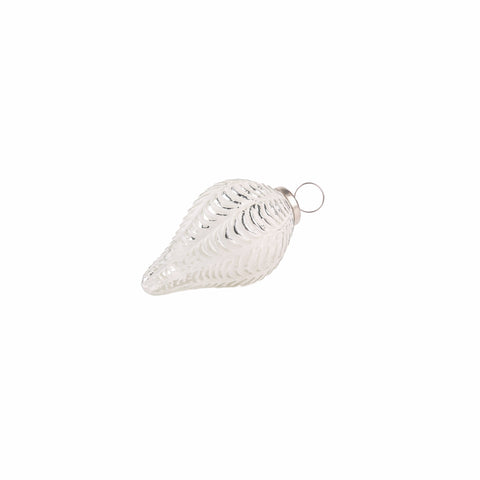 Sterling Pine Ornament White L