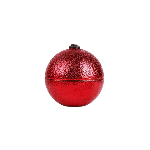 Dazzle Ribbed Lid Candleholder Red L