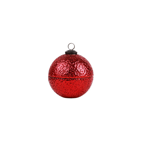 Dazzle Ribbed Lid Candleholder Red S