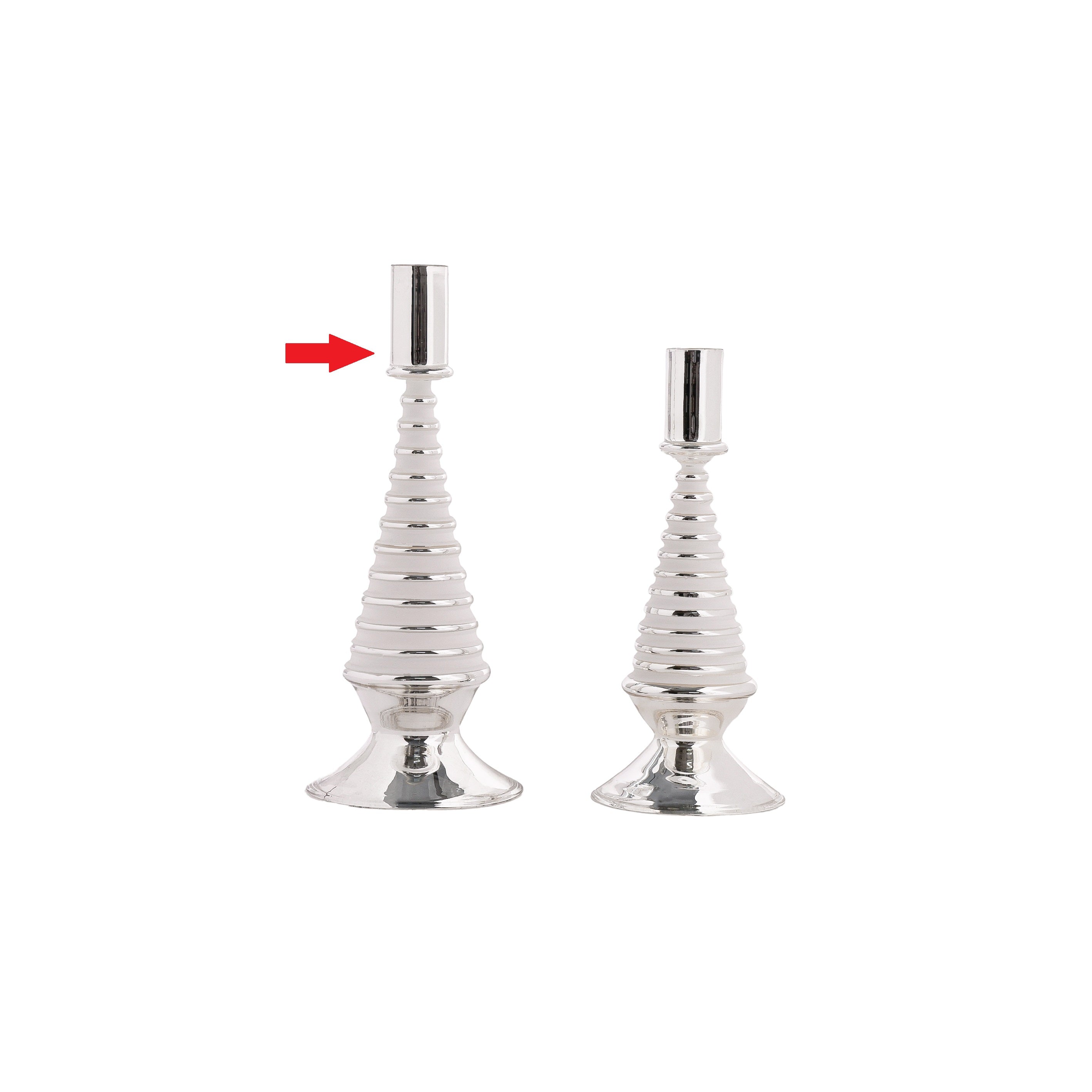 Stella Glass Tree Candleholder White L
