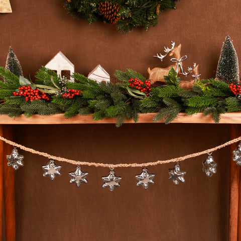Tinsel Large Star Garland